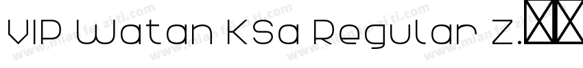 VIP Watan KSa Regular Z字体转换